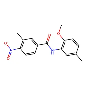 N-(2-methoxy-5-methylphenyl)-3-methyl-4-nitrobenzamide structure