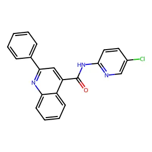 N-(5-chloropyridin-2-yl)-2-phenylquinoline-4-carboxamide structure