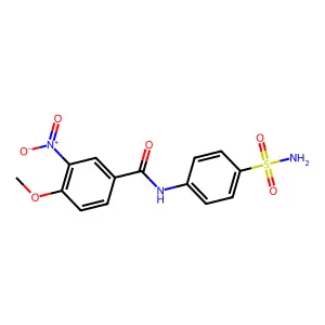 4-methoxy-3-nitro-N-(4-sulfamoylphenyl)benzamide structure