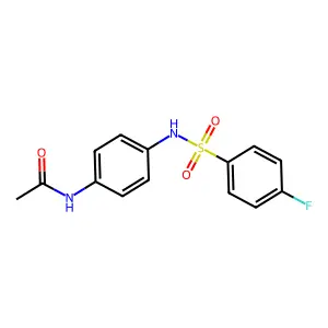 N-(4-{[(4-fluorophenyl)sulfonyl]amino}phenyl)acetamide structure