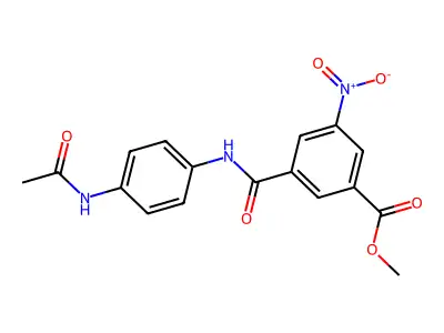 Methyl 3-[(4-acetamidophenyl)carbamoyl]-5-nitrobenzoate structure