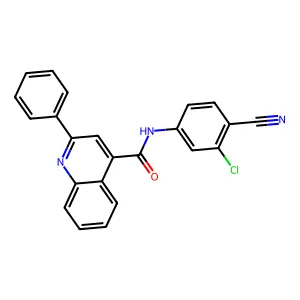 N-(3-chloro-4-cyanophenyl)-2-phenylquinoline-4-carboxamide structure