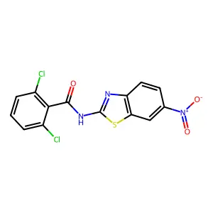 2,6-dichloro-N-(6-nitro-1,3-benzothiazol-2-yl)benzamide structure