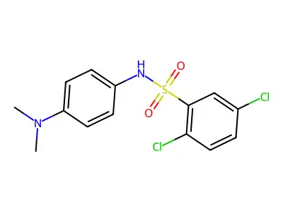 2,5-dichloro-N-[4-(dimethylamino)phenyl]benzenesulfonamide structure