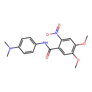 N-[4-(dimethylamino)phenyl]-4,5-dimethoxy-2-nitrobenzamide structure