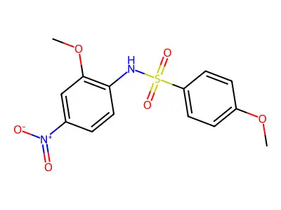 4-methoxy-N-(2-methoxy-4-nitrophenyl)benzenesulfonamide structure