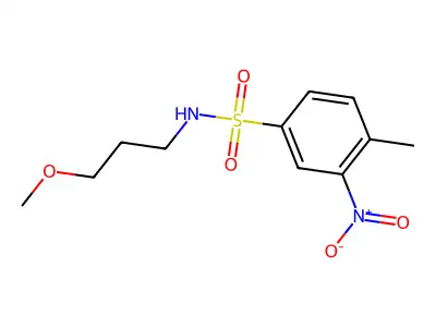 N-(3-methoxypropyl)-4-methyl-3-nitrobenzenesulfonamide structure