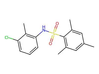 N-(3-chloro-2-methylphenyl)-2,4,6-trimethylbenzenesulfonamide structure