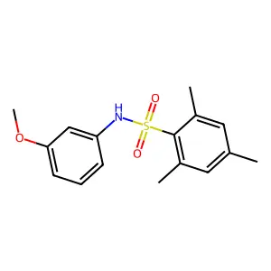 N-(3-methoxyphenyl)-2,4,6-trimethylbenzenesulfonamide structure