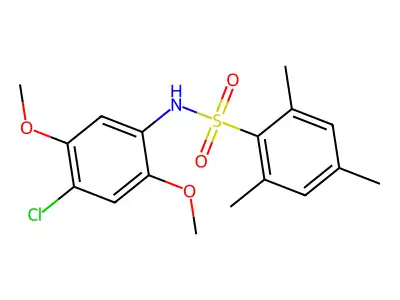 N-(4-chloro-2,5-dimethoxyphenyl)-2,4,6-trimethylbenzenesulfonamide structure