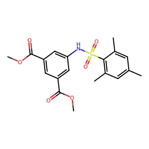 Methyl 5-((2,4,6-trimethylphenylsulfonyl)amino)-3-(methoxycarbonyl)benzoate structure