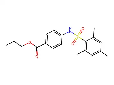 Propyl 4-[[(2,4,6-trimethylphenyl)sulfonyl]amino]benzoate structure
