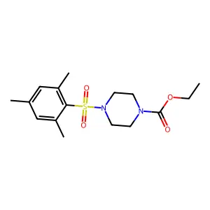Ethyl 4-(2,4,6-trimethylbenzenesulfonyl)piperazine-1-carboxylate structure