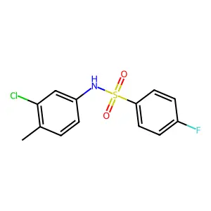 N-(3-chloro-4-methylphenyl)-4-fluorobenzenesulfonamide structure