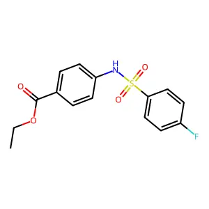 Ethyl 4-[(4-fluorophenyl)sulfonylamino]benzoate structure