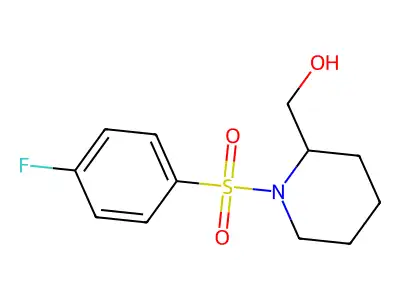 1-[(4-Fluorophenyl)sulfonyl]-2-piperidinemethanol structure