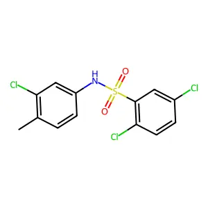 2,5-dichloro-N-(3-chloro-4-methylphenyl)benzenesulfonamide structure