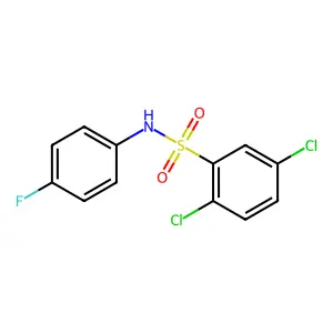 2,5-Dichloro-N-(4-fluorophenyl)benzenesulfonamide structure