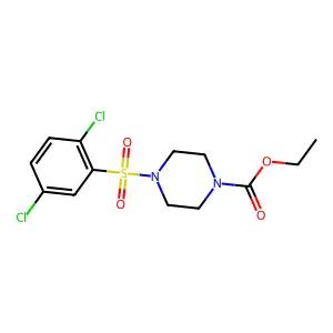 Ethyl 4-((2,5-dichlorophenyl)sulfonyl)piperazinecarboxylate structure