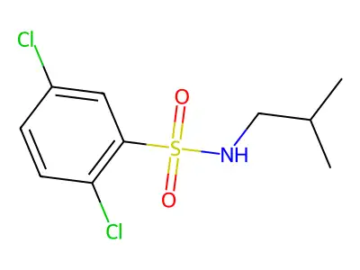 2,5-dichloro-N-isobutylbenzenesulfonamide structure