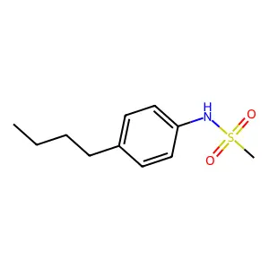 N-(4-butylphenyl)methanesulfonamide structure