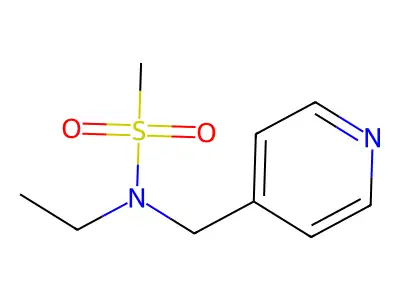 N-ethyl-N-(pyridin-4-ylmethyl)methanesulfonamide structure
