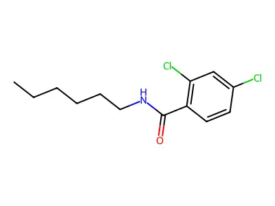 2,4-dichloro-N-hexylbenzamide structure