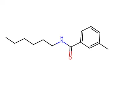 N-hexyl-3-methylbenzamide structure