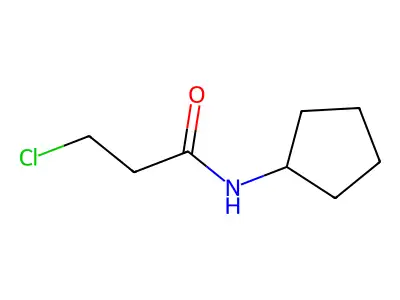 3-chloro-N-cyclopentylpropanamide structure
