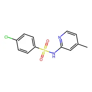 4-chloro-N-(4-methyl-2-pyridinyl)benzenesulfonamide structure