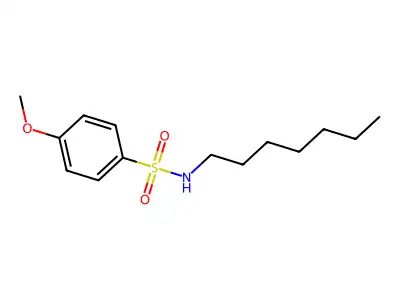 N-heptyl-4-methoxybenzenesulfonamide structure