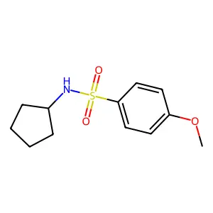 N-cyclopentyl-4-methoxybenzenesulfonamide structure