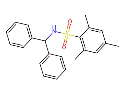 N-(diphenylmethyl)-2,4,6-trimethylbenzenesulfonamide structure