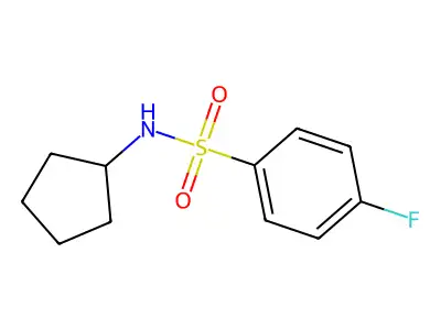 N-cyclopentyl-4-fluorobenzenesulfonamide structure