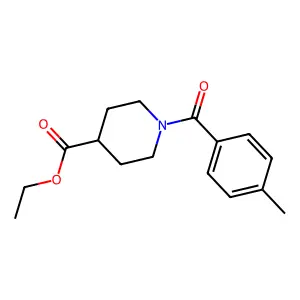 Ethyl 1-(4-methylbenzoyl)piperidine-4-carboxylate structure