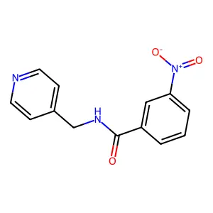 3-nitro-N-(pyridin-4-ylmethyl)benzamide structure
