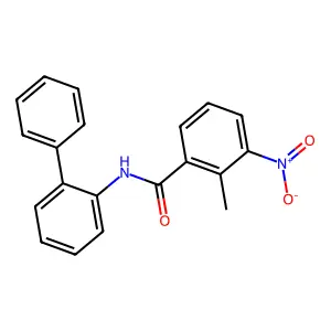 N-{[1,1'-biphenyl]-2-yl}-2-methyl-3-nitrobenzamide structure