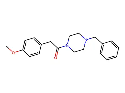 1-(4-Benzylpiperazin-1-yl)-2-(4-methoxyphenyl)ethanone structure