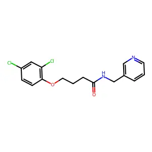 4-(2,4-dichlorophenoxy)-N-(pyridin-3-ylmethyl)butanamide structure