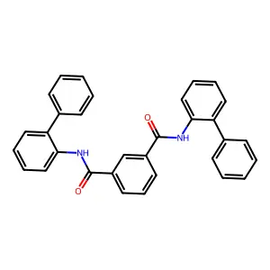 1-N,3-N-bis(2-phenylphenyl)benzene-1,3-dicarboxamide structure