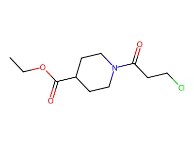 Ethyl 1-(3-chloropropanoyl)piperidine-4-carboxylate structure