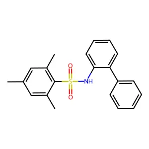 N-2-biphenylyl-2,4,6-trimethylbenzenesulfonamide structure