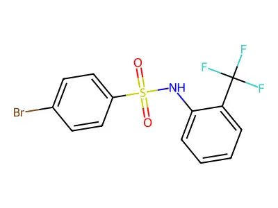 4-bromo-N-[2-(trifluoromethyl)phenyl]benzenesulfonamide structure