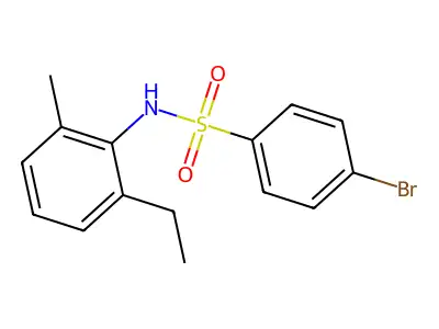 4-bromo-N-(2-ethyl-6-methylphenyl)benzenesulfonamide structure