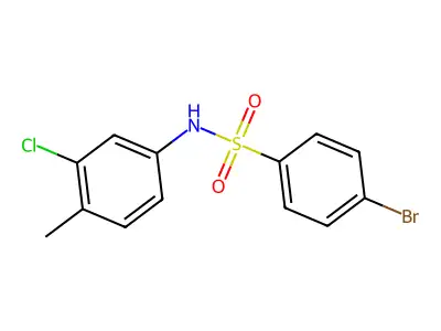 4-bromo-N-(3-chloro-4-methylphenyl)benzenesulfonamide structure
