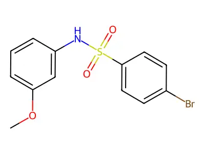 4-bromo-N-(3-methoxyphenyl)benzenesulfonamide structure