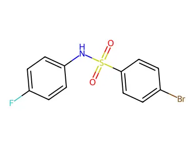 4-bromo-N-(4-fluorophenyl)benzenesulfonamide structure