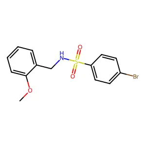 4-bromo-N-[(2-methoxyphenyl)methyl]benzenesulfonamide structure