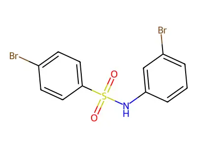 4-bromo-N-(3-bromophenyl)benzenesulfonamide structure