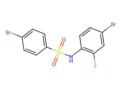 4-bromo-N-(4-bromo-2-fluorophenyl)benzenesulfonamide structure